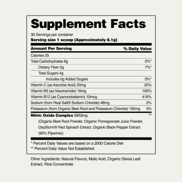 Snap Supplements Organic Beet Root Powder, Nitric Oxide Superfood Supplement with Beets, B Vitamins, Pomegranate & Red Spinach for Energy, Heart Health & Circulation Support, 30 Servings, Mixed Berry