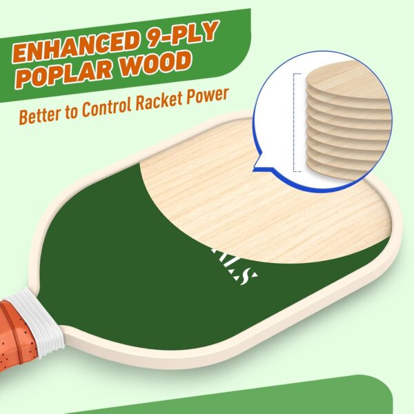 Pickleball Paddles Set USAPA Approved, Lightweight and Durable with Unique Design, USAPA Approved Pickleball Paddles Set of 4, 4 Pickleball Balls, Pickleball Bag, Pickleball Paddles (Dream)