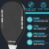 Pickleball Training Paddle, Sweet Spot Pickleball Trainer, T700 Raw Carbon Fiber with Frosted Surface, 16mm Core Mini Pickle Ball Practice Paddle, Extra Long Handle for Shot, Swing Training
