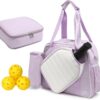 RAINBOW SMILE Crossbody Pickleball Bag with Ice Bag & Ball Bag 3-Piece Sets, Waterproof Pickle Ball Bag Tote Shoulder Bag