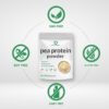 DEAL SUPPLEMENT Unflavored Pea Protein Powder, 5lbs – Premium North American Grown Peas – Easily Digested Isolate Form – Great for Shakes, Bars, or Snacks – 27g Protein Serving, Soy Free, Vegan