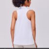PINSPARK Womens Golf Shirt UPF 50+ Sleeveless Collared Shirts Quick Dry Tennis Polo V-Neck Racerback Athletic Workout Tank
