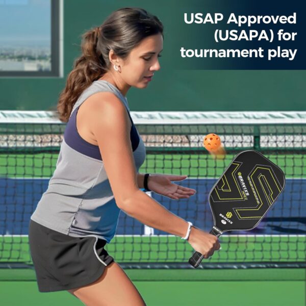 Pickleball Paddles Set of 2 USAPA Approved T700 Raw Carbon Fiber Pickleball Paddle, Friction Surface Pickleball Rackets with 4 Balls 1 Pickleball Bag, Pickle Ball Paddle Set for Men and Women
