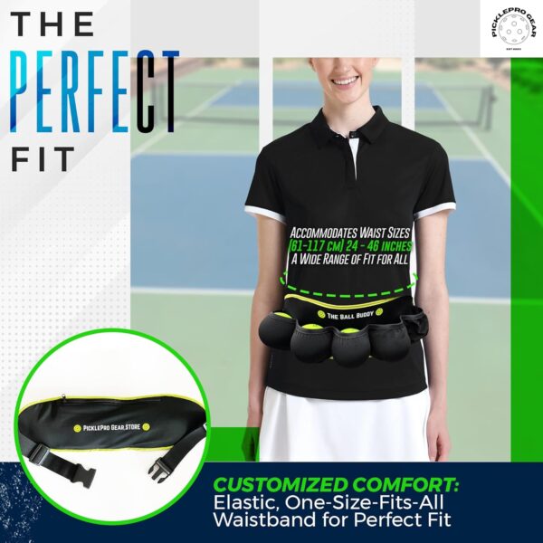 Premium Pickleball Ball Buddy – Hands-Free Pickleball Holder + Bonus Keychain