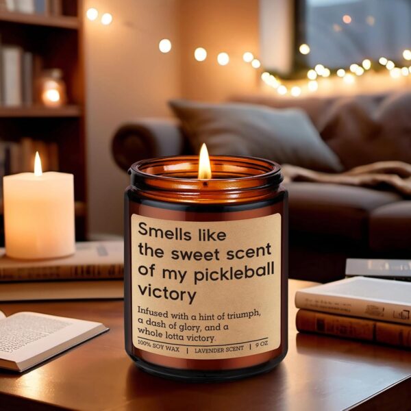GSPY Scented Candles - Pickleball Gifts for Women, Men - Pickle Ball Accessories, Funny Sports Gifts for Pickleball Lovers, Players - Funny Mothers Day, Birthday Present for Dad, Mom, Best Friend
