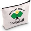 JXGZSO Pickleball Cosmetic Bag There’s No Crying IN Pickleball/Always Pickleball Season Cosmetic Bag Pickleball Player Makeup Bag