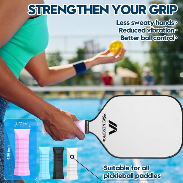 Frosted Fiberglass Pickleball Paddle Set - 4 Paddles, 4 Balls, 4 Covers, 2 Towels, 1 Bag - Lightweight Rackets for All Levels