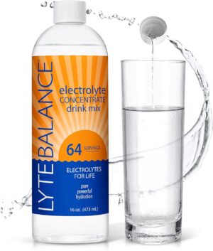 Electrolye Concentrate | Liquid Electrolytes Drink Mix w/Sodium, Potassium & Magnesium | Daily Hydration, Muscle Recovery, Immune Support, Rehydration | Keto, No Sugar (64 Servings)