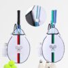 Rejolly Tennis Racket Sling Bag for Women Men Quilted Water Resistant Racquet Cover One Shoulder Crossbody Bag for 2 Tennis Rackets, Pickleball Paddles, Badminton Racquet