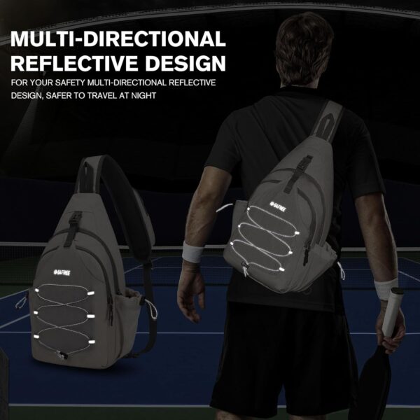 G4Free Pickleball Bag, Crossbody Sling Bag for Men Women, Pickleball Backpack, Pickle Ball Paddle Bag Gifts for Sports