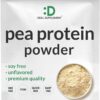 DEAL SUPPLEMENT Unflavored Pea Protein Powder, 5lbs – Premium North American Grown Peas – Easily Digested Isolate Form – Great for Shakes, Bars, or Snacks – 27g Protein Serving, Soy Free, Vegan