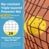 Pickleball Net, 22 FT Pickleball Net for Driveway, Regulation Size Portable Pickle Ball Net for Outdoor Backyard, Steady Metal Frame with Court Marker, Ball Holder, 4 Pickleballs & Carry Bag