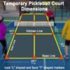 Pickleball Set with Net and Court Marker, 22 FT Regulation Size Pickleball Net System with Fiberglass Paddles Set of 4, Outdoor Pickleballs, Court Line Marker, Carry Bag for Driveway Backyards