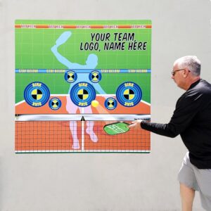 IT'S A SKIN Dink Train Pad for Pickleball Practice - Wall Rebounder Training Aid - Volley Pad for Pickle Ball - Forehands, Backhands, Dinks, Volleys - Transform Wall into Pickleball Training Court