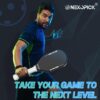 Pickleball Training Paddle, Sweet Spot Pickleball Trainer, T700 Raw Carbon Fiber with Frosted Surface, 16mm Core Mini Pickle Ball Practice Paddle, Extra Long Handle for Shot, Swing Training
