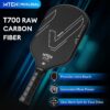 Pickleball Paddles, Raw Carbon Fiber Pickleball Paddle, USAPA Approved T700 Pickleball Rackets, 16MM Thermoformed Carbon Fiber Core, Black Fiberglass Paddles Designed