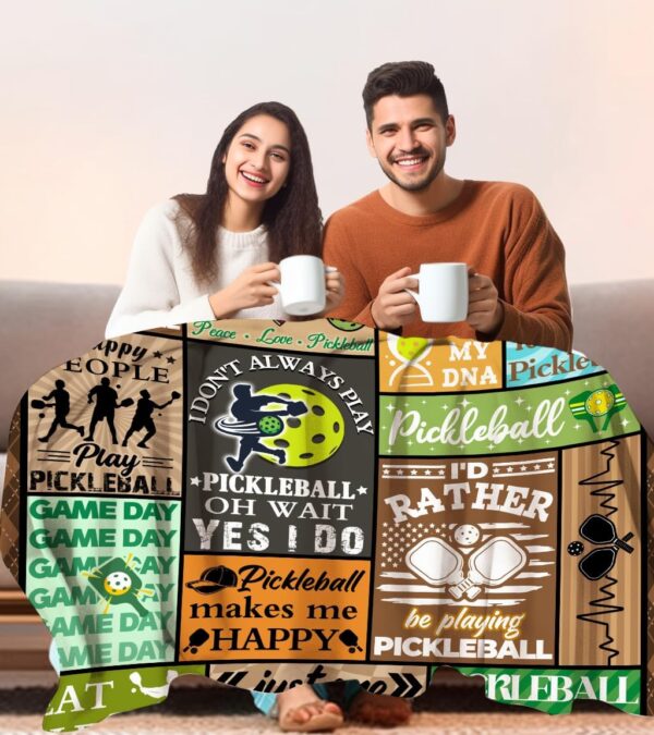 Pickleball Gifts Blanket for Women & Men, Funny Gifts for Pickleball Lovers & Players, 50"X40"