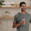 Sports Research® Keto Omega Fish Oil 1400mg - Full Spectrum Omega-3 Blend with Astaxanthin & Coconut MCT Oil - Keto Certified, Soy & Gluten-Free (120 Softgels)