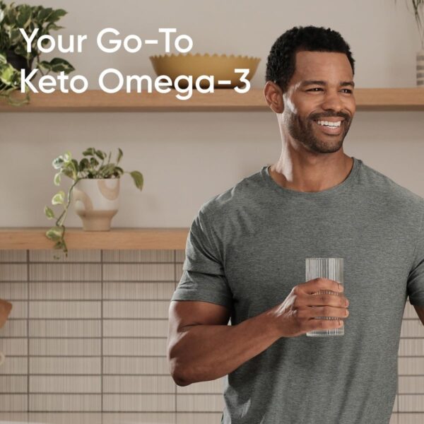 Sports Research® Keto Omega Fish Oil 1400mg - Full Spectrum Omega-3 Blend with Astaxanthin & Coconut MCT Oil - Keto Certified, Soy & Gluten-Free (120 Softgels)