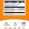 BulkSupplements.com Creatine Monohydrate Powder - Creatine Supplement, Micronized Creatine 1kg, Creatine Powder - Unflavored & Gluten Free, 5g (5000mg) per Servings, 1kg (2.2 lbs) (Pack of 1)