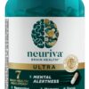 NEURIVA Ultra Decaffeinated Clinically Tested Nootropic Brain Supplement for Mental Alertness, Memory, Focus & Concentration, Cognivive, Neurofactor, Phosphatidylserine, Vitamins B6 B12, 60 Capsules