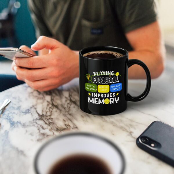 CABTNCA Pickleball Gifts: Mug for Men, Improves Memory - Funny Gift, Accessory Ornament, 11 Oz