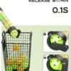Pickleball Ball Retriever Upper Holds 17 Balls, Pickleball Pickup Tube with Shoulder Strap, Easy Pickup Portable Pickleball Ball Holder