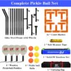 Hoverphenix Pickleball Net for Driveway, 22FT Regulation Size Pickleball Net with Paddles Set of 4, Pickleballs and Carry Bag for Outdoor Indoor Game