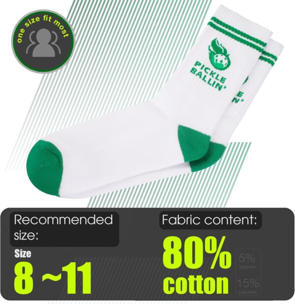 Newluck Pickleball Socks Sport,Running,Calf,Compression,Apparel,Performance Cushione,Breathable,Crew Sock for Men Women(3Pairs)