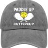 Paddled-up Butterrcup Hat for Women Fashion Pickleball Lover Hats Womens Cycling Caps Fashionable Unique Gifts for