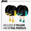 Penn 5.0 Professional Ping Pong Paddles - Choose Single Table Tennis Paddle, or Deluxe 2 or 4 Player Kit with Balls and Storage Case