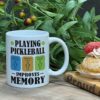 Funny Pickleball Gift for Pickleball Lovers, Playing Pickleball Improves Memory Coffee Mug Gifts for Players Friends Coach Coworker Dad Mom Uncle Aunt Boyfriend Girlfriend, 11oz