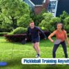 MINI ZOZI Pickleball Trainer Self Practice Training Aids Match Buddy Equipment with High Elastic Strings Launcher Rebounder Machine 2 TPR Balls Accessories for Pickle Ball Lovers Gifts