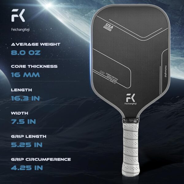 Pickleball Paddles T700 Carbon Fiber Pickleball Paddles Set of 1 and 2 16mm Pickle Ball Rackets 1 and 2 Pack