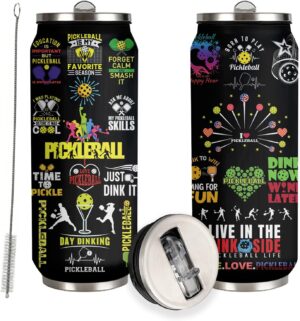 Pickleball Tumbler Cup Travel Mug With Lid,Pickleball Lover Birthday Gifts Stainless Steel Vacuum Coffee Mug Cup Pickleball Gifts For Women Men 17 Oz