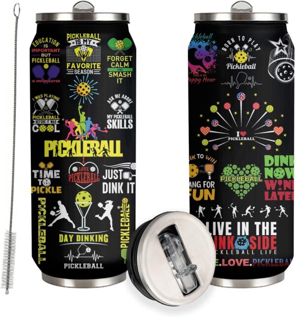 Pickleball Tumbler Cup Travel Mug With Lid,Pickleball Lover Birthday Gifts Stainless Steel Vacuum Coffee Mug Cup Pickleball Gifts For Women Men 17 Oz