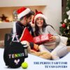 Tennis Bags for Women Girl, Tennis Sling Crossbody Backpack, Water Resistant Tennis Bag for Pickleball, Tennis, Racketball (Black)