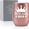 Onebttl Pickleball Gifts for Women, Pickleball Accessories, 12 oz Stainless Steel Tumbler with Lid, Pickleball Queen