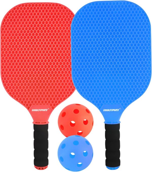 Kids Pickleball Paddles Set of 2 - Lightweight Pickleball Racket, Outdoor Games for Kids Ages 4-8, Pickleball Gifts for Training Beach & Backyard Ages 8-12