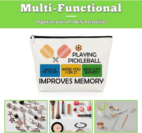 Pickleball Gifts for Women Makeup Bag Pickleball Lover Gifts for Sister Daughter Friend Cosmetic Bag Graduation Friendship Birthday Present for Sport Player Coworker Team Mom Travel Cosmetic Pouch