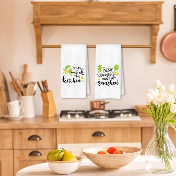 Funny Pickleball Gifts Kitchen Towels Set of 4, Pickleball Lover Gifts Dish Tea Towels for Kitchen Decor, Pickleball Gifts for Women Men Pickleball Lovers, 16x24 Inch