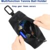 Cosmos Pickleball Ball Holder, Portable Carrying Storage Bag with Hook, Travel Accessory Pouch Holds 3 Pickleball Balls