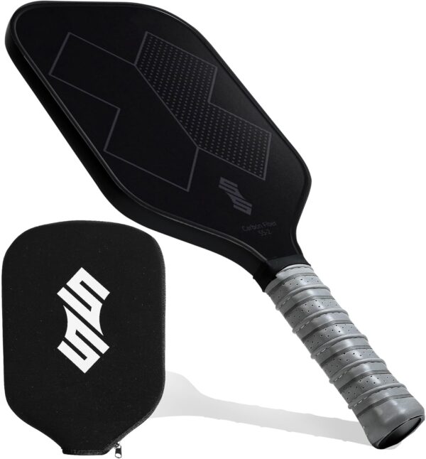 Carbon Fiber Pickleball Paddle - Professional Long Handle, Enhanced Spin & Control | Lightweight Design for Advanced Players, USA Pickleball Approval Pending