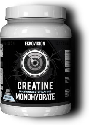 Creatine Monohydrate Powder, Micronized, Unflavored, Pre Workout & Post Workout Supplement for Men and Women, Energy Support, Easy to Mix in Shakes, Smoothies & Beverages, 200 Servings