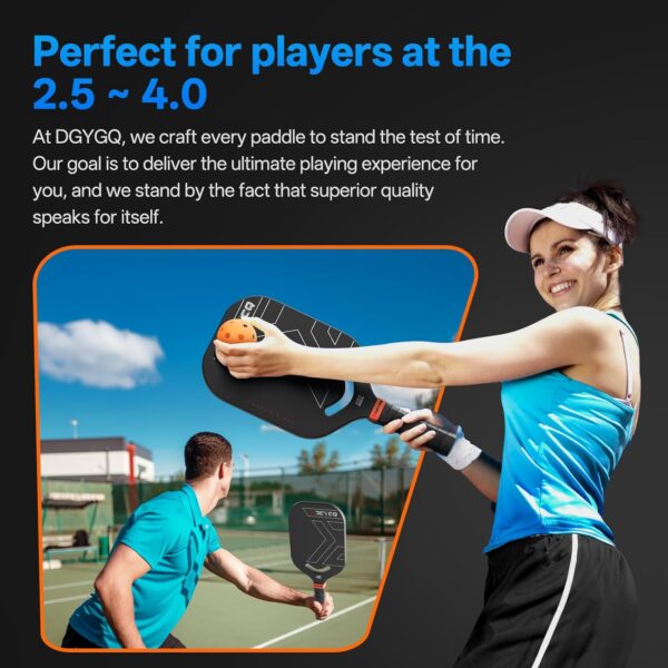 Pickleball Paddles, Carbon Fiber Pickleball Paddle with a 13mm Polypropylene Honeycomb Core, Increased Power and Spin - USAPA Approved