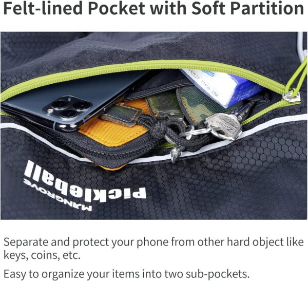 Mangrove Pickleball Bag, Men's & Women's Pickleball Backpack, Adjustable Sling Bag w/Fence Hook/Large Capacity/Safety Pocket