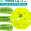 Big Dill Pickleball Paddle Set 2-Pack Pickleball Paddles with Outdoor Pickleball Balls, Paddle Covers & Carry Bag | Pickleball Paddles Set of 2 USAPA Approved