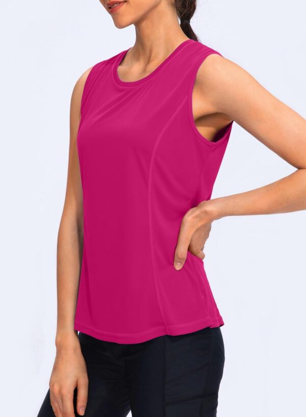 YYV Women's Workout Tank Tops Lightweight Sleeveless Shirts for Women Loose Fit Tops for Athletic Running Tennis Yoga