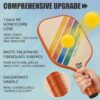 Pickleball Paddles Set of 2 | 4 Pickleball Rackets,USAPA Approved Pickleball Set of 2 | 4 Pickle Ball Paddles,Fiberglass Surface & 13 mm PP Honeycomb Core,4 Indoor & Outdoor Balls,1 Bag