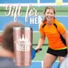 Onebttl Pickleball Gifts for Women - 20oz Insulated Stainless Steel Travel Tumbler with Straw and Lid - Rose Gold